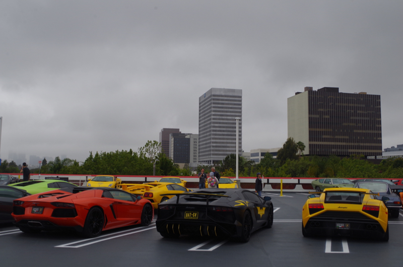 Illustration for article titled Supercars Took Over A Garage To Welcome The $1.9 Million Lamborghini Centenario